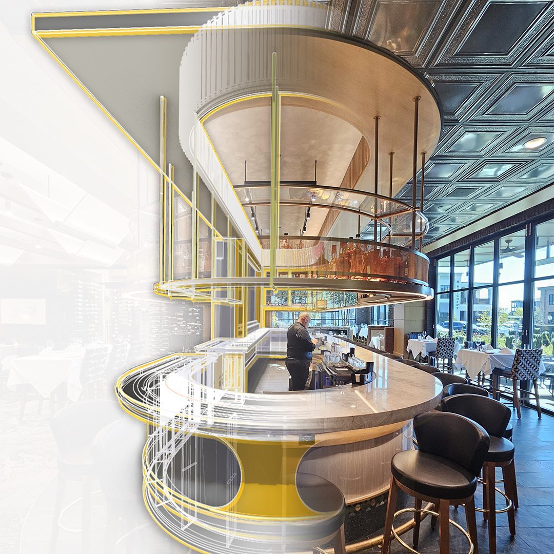 Ruth's Chris Steakhouse — 3D model to built reality, Rogers AR